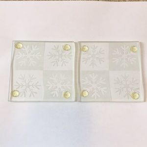 Set of 2 Snowflake Coasters